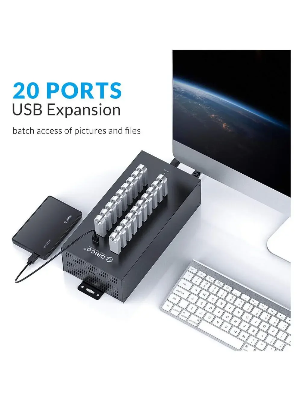 ORICO Industrial USB Hub 20 Ports Mountable 150W Powered Industrial Grade NEW